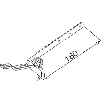 KZJ1816 いぶし雨とい新角 PJ60 吊金具 段付横打一文字瓦用 1セット(50個) パナソニック(Panasonic) 【通販モノタロウ】