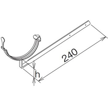 いぶし雨とい 丸(軒系列) 受金具・横打 瓦下横打 パナソニック(Panasonic) 雨どい金具 【通販モノタロウ】