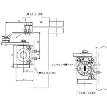 P-7003 ドアクローザー 7000シリーズ パラレル型(ストップなし) 1個