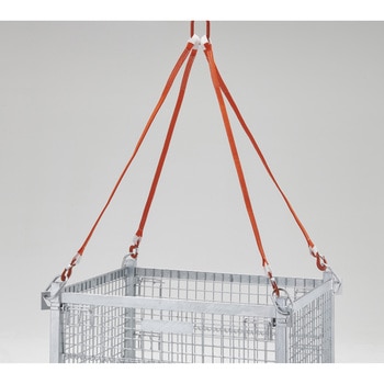 フック付きベルトスリング 4本吊り - TRUSCO