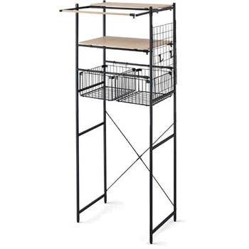 BSSL-860 バスケット付き伸縮スタイルランドリーラック 1台 アイリス