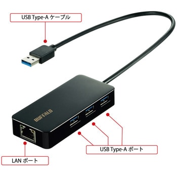 バッファロー 2.5GbE対応 USB LANアダプター TypeAtoC変換コネクタ付属