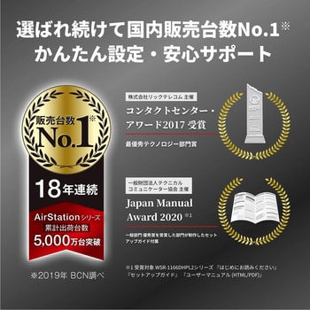 無線LAN親機11ax/ac/n/a/g/b 4803+860Mbps BUFFALO(バッファロー)