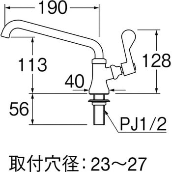 A5370-13 厨房用立形自在水栓本体 1台 SANEI 【通販モノタロウ】