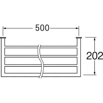 W2108-500-C タオル棚 SANEI ステンレス 長さ500mm W2108-500-C