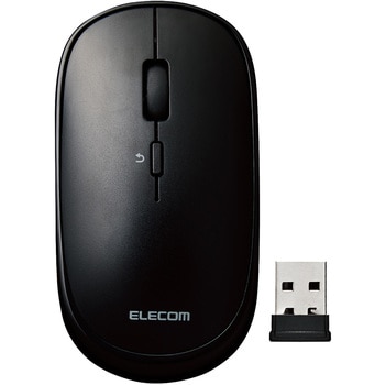 ワイヤレスマウス 無線 2.4GHz USB 4ボタン 薄型 ブルーLED モバイル 収納ポーチ付き 割り当て機能 エレコム