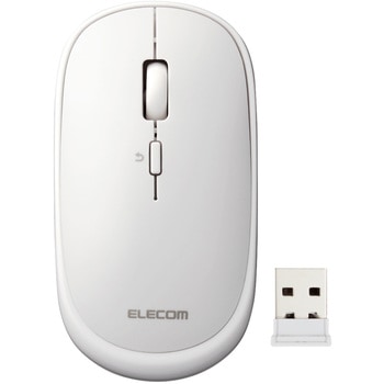 ワイヤレスマウス 無線 2.4GHz USB 4ボタン 薄型 ブルーLED モバイル 収納ポーチ付き 割り当て機能 エレコム