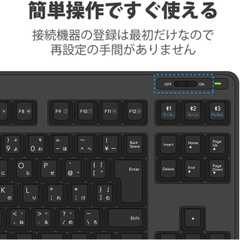 キーボード ワイヤレス Bluetooth 無線 ミニキーボード メンブレン スタンド付 マルチペアリング対応 エレコム