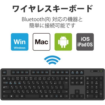 フルキーボード Bluetooth メンブレン式 スタンド付 マルチペアリング対応 Tk Fbm112bk エレコム タブレットキーボード 通販モノタロウ Tk Fbm112bk