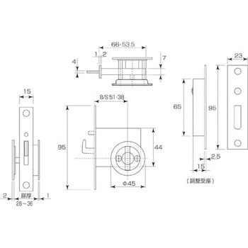 ケース引戸鎌錠 MK(丸喜金属本社)