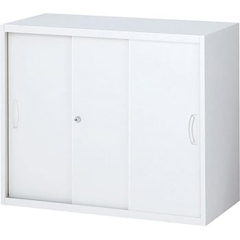 RW45システム収納庫 スチール3枚引戸(2段タイプ) 生興