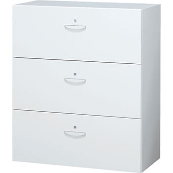 RW45システム収納庫 ラテラルキャビネット・各段施錠・シリンダー錠(3段タイプ) 生興