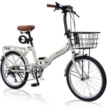 20インチ折りたたみ自転車 シマノ製6段変速 かご LEDライト ワイヤーロック MF209 MYPALLAS