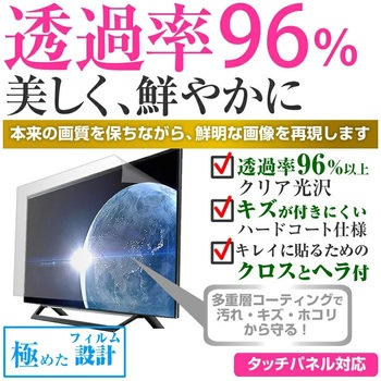 液晶保護フィルム シャープ AQUOS 2T-C32AE1 32インチ 光沢クリア メディアフューチャー