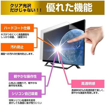 液晶保護フィルム シャープ AQUOS 2T-C32AE1 32インチ 光沢クリア メディアフューチャー