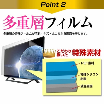 液晶保護フィルム シャープ AQUOS 2T-C32AE1 32インチ 光沢クリア メディアフューチャー