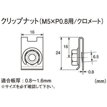 0900-059-00025 汎用クリップナット 1セット(2個) キタコ(K-CON