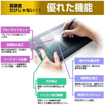 液晶保護フィルム ワコム One 13.3インチ 液晶ペンタブレット対応 高硬度9H ブルーライトカット反射防止 メディアフューチャー