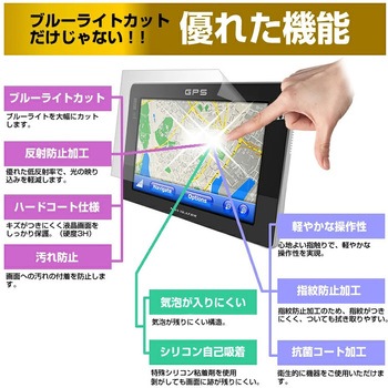 液晶保護フィルム 日産ナビ 7型 カーナビ 7インチ カーナビ用 ブルーライトカット 反射防止 メディアフューチャー