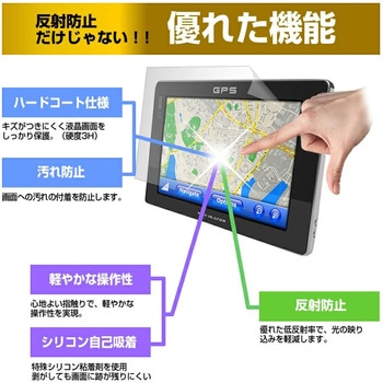 液晶保護フィルム ユピテル YPB744  7型 カーナビ用 反射防止 メディアフューチャー