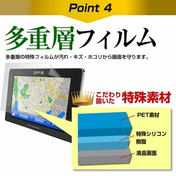 液晶保護フィルム ユピテル YPB744  7型 カーナビ用 反射防止 メディアフューチャー