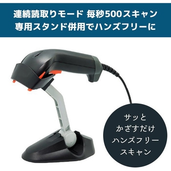 防塵防滴(IP42)ニア～ロングレンジ一次元バーコードリーダー(USB) エフケイシステム