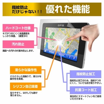 液晶保護フィルム ケンウッド 彩速ナビ MDV-M705W  7型 カーナビ用 指紋防止 光沢 メディアフューチャー