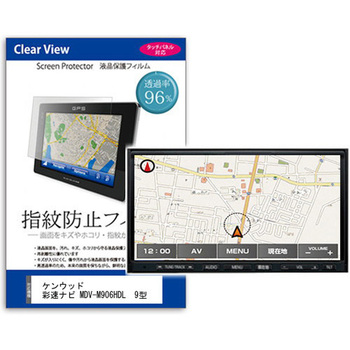 液晶保護フィルム ケンウッド 彩速ナビ MDV-M906HDL  9型 カーナビ用 指紋防止 光沢 メディアフューチャー