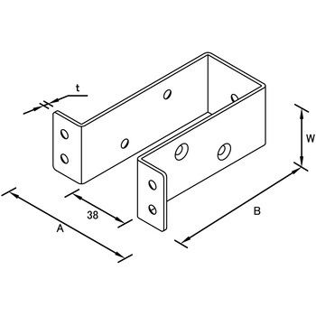 2×4サポート ハット型 ダイドーハント(大同製鋲所)