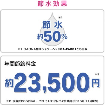 ガオナ シャワーヘッド 貯湯式電気温水器専用 低水圧対応 GAONA(ガオナ)