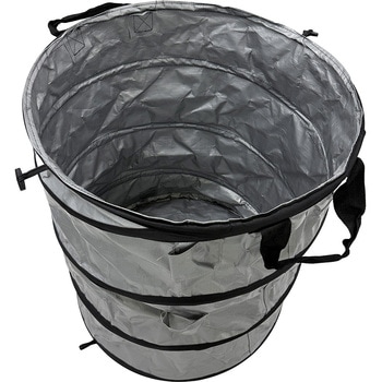 ジャンピング コイルバケット 70L 落ち葉 清掃 収集袋 折り畳み式 坂謙