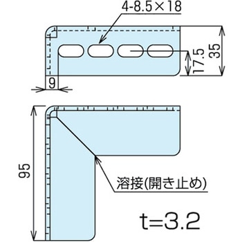 L型ブラケットミニ カメダデンキ