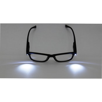 リーディンググラス LEDライト 光る老眼鏡 ブルーライトカット LR01-BK - ホタルのめがね