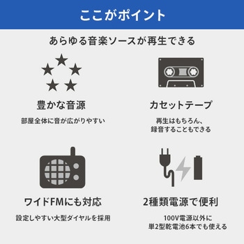 CDラジオカセットレコーダー ANABAS