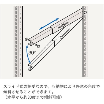 軽量棚ERR傾斜型H1200＜配送時組立サービス付＞ イトーキ 本棚・ラック