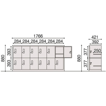 多人数ロッカー12人用＜配送時組立サービス付＞ イトーキ