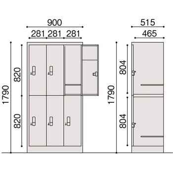 多人数ロッカー6人用＜配送時組立サービス付＞ イトーキ