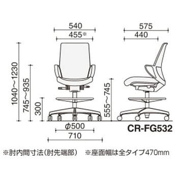 CR-FG532E1GRE3-W オフィスチェアー ピコラ ハイタイプ ハイバック