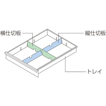 A4縦浅型トレイ用縦仕切板 イトーキ