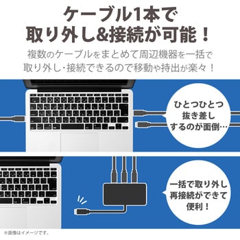 DST-C13BK USBハブ ドッキングステーション PD対応 Type-C接続 USB3.0