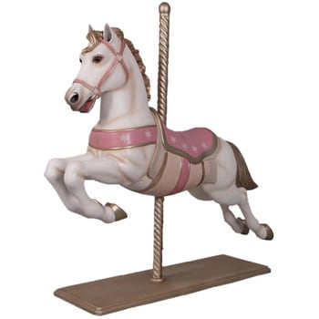 fr160206ow 白馬のメリーゴーランド / Christmas Carousel Horse 1個 