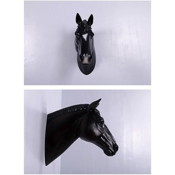 fr150090bl 馬の頭部・壁掛け(黒) / Horse Head - Wall Decor 1個 ...