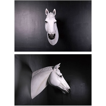 fr150090ws 馬の頭部・壁掛け(白馬) / Horse Head - Wall Decor 1個