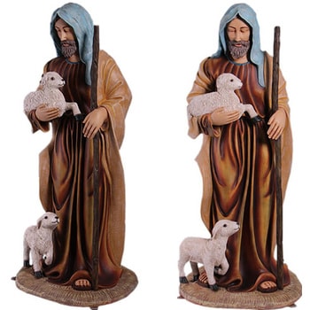 fr150048 子ひつじと羊飼い・180cm/The Nativity 6ft-Shepherd with