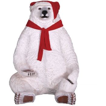 fr130100 巨大な白クマのサンタ / Sitting Christmas Bear - Jumbo 1個