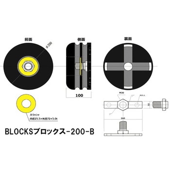 プラットホームストッパー(カーストッパー)丸型バンパー/ベース金具セット フタハシ技研