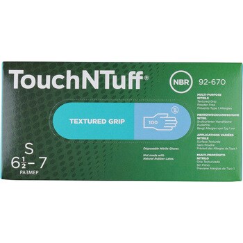 ニトリル使い捨て手袋 TouchNTuf 92-670 アンセル