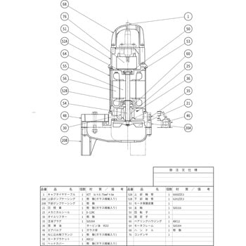 ツルミポンプ 水中ハイスピンポンプ PUL型 50PUL2.15S-