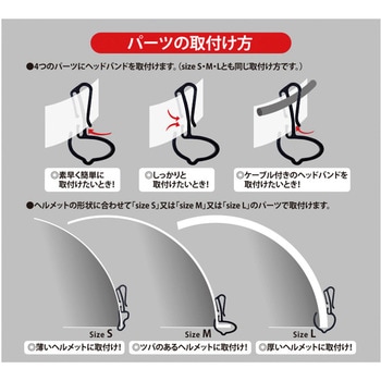 ヘルメット取付パーツセット オーム電機