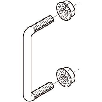 S-SRM1UB-M8 マルチ型接続金具用 Uボルト 1セット(2個) ネグロス電工